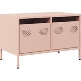 vidaXL - Tv-meubel - 68x39x43,5 - cm - koudgewalst - staal - roze
