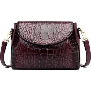 N3 Collecties Designer lederen schoudertas Crossbody tassen voor dames-Paars