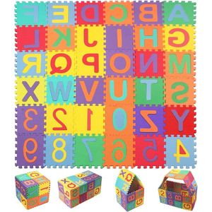 Speelmat Puzzelmat voor kinderen 36 stuks - vloer babyspeelmat - EVA-schuimmat - kinderen 4-6 jaar (9 x 9 cm)