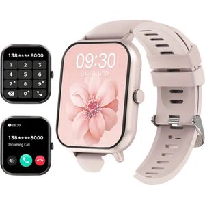 Nivard Smartwatch - Dames - Heren - Slim Horloge - Digitaal - Watch - Licht Roze
