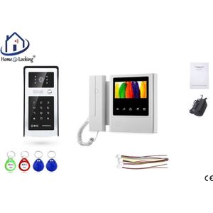 Home-Locking videofoon met 1 binnen paneel.DBF-DT-2205-1-1