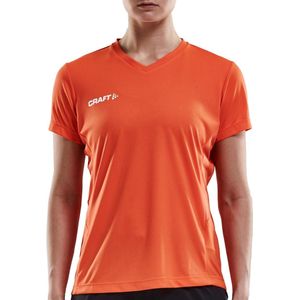 Craft Squad Jersey Solid Sportshirt - Maat XS  - Vrouwen - oranje - wit