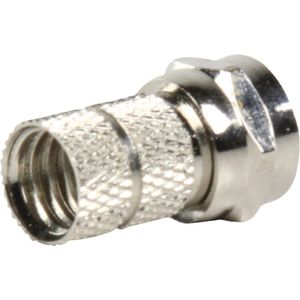 Valueline FC-001PROF F-connector Male Metaal Zilver