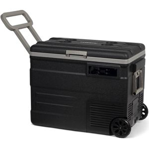 Steamy-E Single Zone Roller Elektrische Compressor Koelbox Op Wielen - Single Zone - 55 liter - 12V en 230V - voor auto en camping - Zwart
