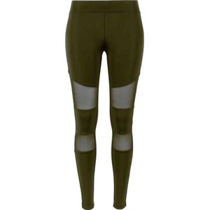 Urban Classics - Tech Mesh Sportlegging - M - Groen