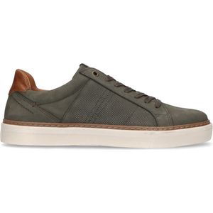 No Stress - Heren - Khaki nubuck sneakers - Maat 41