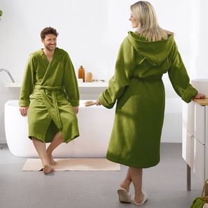 Moodit Badjas Reese, Cactus groen - XL - Unisex - Katoen/Polyester