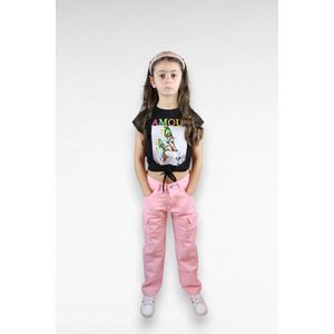 Stijlvolle Roze Denim Broek voor Meisjes