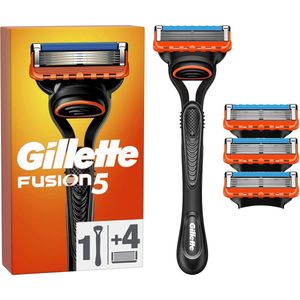 Scheersysteem Voor Mannen, Ergonomisch Handvat, 4 Navulmesjes, Antifrictiemesjes Voor Een Gladde Scheerbeurt