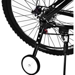 Allecto Plus - Set van 2 Universele Stabilisatoren Fiets Training Wielen Verstelbare Training Wielen Kinderfiets Accessoires voor Kinderen Fietsen 16 tot 22 Inch (Zwart)
