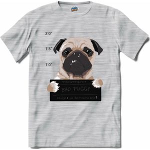 Bad Buggy | Honden - Dogs - Hond - T-Shirt - Unisex - Donker Grijs - Gemêleerd - Maat 3XL