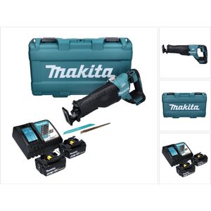 Makita DJR 187 RMK Accu Reciprozaag 18 V Brushless + 2x accu 4.0 Ah + lader + koffer