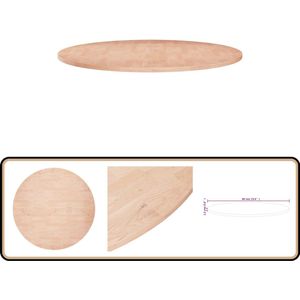 Rond Tafelblad ?60x1,5 cm Massief Eikenhout Eikenhouten Tafelblad - Massief Hout - Ronde Tafel - Vintage Tafel - Landelijke Tafel