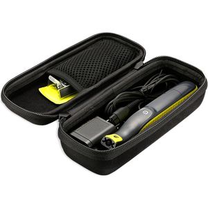 Hoes Reisopslag Draagtas Beschermtas voor Philips Norelco OneBlade Heren Hybrid Elektrische trimmer en scheerapparaat met bevestigingsriem zwart - Eva Hart