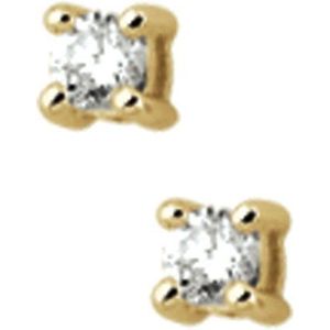 The Jewelry Collection Oorknoppen Diamant 0.10 Ct. - Geelgoud (14 Krt.)