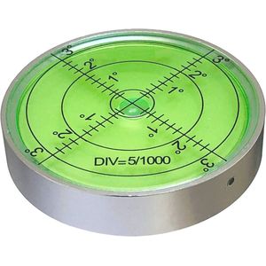 Precisie Waterpas 60 mm - Ronde Aluminium Nivelleer Tool voor Doe-Het-Zelf en Meubelwerk