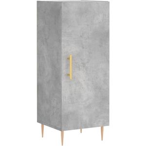 vidaXL Dressoir 34,5x34x90 cm bewerkt hout betongrijs