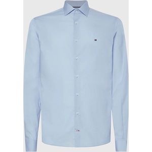 Tommy Hilfiger Core Cl Flex Poplin Sf Shirt Heren Overhemd - Lichtblauw - Maat 44