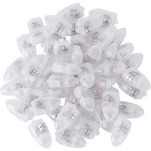 LED Mini Light Waterdichte Ballon Verlichting - Papieren Lantaarn Bruiloft Decoratie - Langdurig Waterdicht - Set van 50 (Wit) .