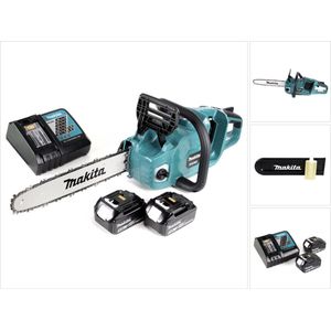 Makita DUC 353 RT2 accu-kettingzaag 36V ( 2x18V ) borstelloos 35 cm + 2x 5.0 Ah accu + lader