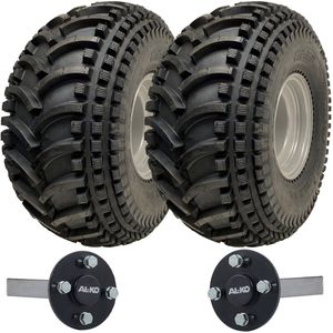 22x11.00-8 Open Centre P308 ATV Aanhangwagenset Wielen & ALKO Assen 310kgs Draagvermogen