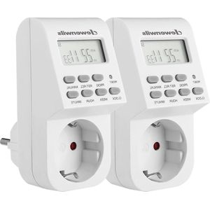 Digitale Timer 20 Schakelprogramma's LCD Display Voor Lampen Kerstverlichting en Huishoudelijke Apparaten - Elektronische Timer (16A 3840 W)