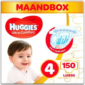 Huggies luiers - Maat 4 (7 tot 18 kg) - 150 stuks - Voordeelverpakking