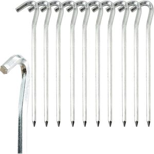10 stuks tentharingen 18 cm - Metalen aluminium voortent haringen tent grondanker