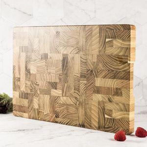 Snijplanken van teakhout, 36 x 24 x 2,5 cm, premium snijplank, houten plank voor de keuken, houten snijplank, antibacteriële snijplank van houten broodplanken en serveerplanken