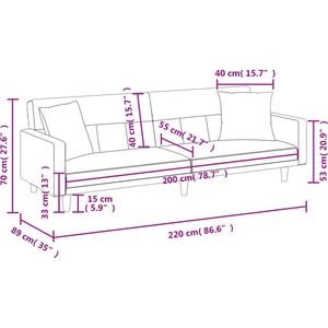 VidaXL-Slaapbank-met-kussen - tof-lichtgeel