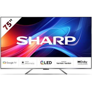 Sharp Aquos 75GP7265 - 75inch 4K UHD QLED TV met Google TV - 2024