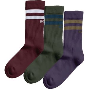 Björn Borg Sokken (dik) Core - Sportsokken - 3 paar - Unisex - Maat 41-45 - Rood/Groen