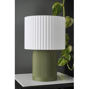 TafelLamp Kian Groen - Staande Lamp - Geproduceerd in Brabant van Duurzaam Materiaal - 3d geprint - Slaapkamer - Woonkamer - Bureau - Werkkamer