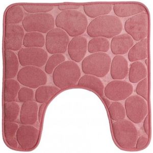 Urban Living Badkamerkleedje/wc badmat tapijt - memory foam - oud roze - 49 x 49 cm