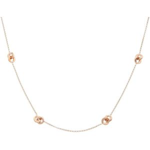 Orphelia ZK-7177/RG - Necklace Rose Hearts - 925 zilver - 90 cm