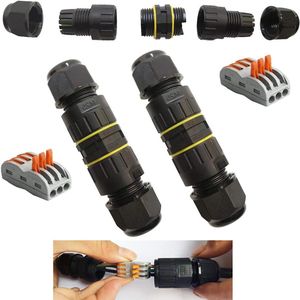 Waterdichte IP68 Aansluitdoos 2 STUKS 3-Way Line M25 Kabel Connector Ø 6-11 mm