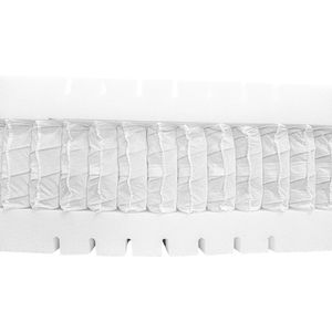 Ergo-Pocket 1000 Pocketvering matras H4 stevig - eenpersoons 70x200 - 27 cm dik 2x6cm HR50 koudschuim - Toplaag HR koudschuim SG50 - 1.000 pocketveren per m2. Tijk wasbaar op 60 graden gewatteerd met 400 g/m² Thermostar