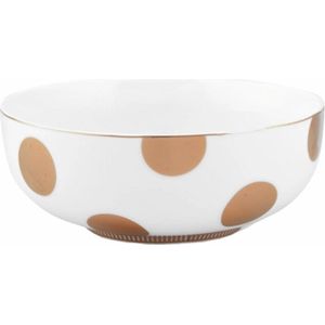 Kom Pip Studio Dot Delight White-Gold 15 cm (Set van 6)