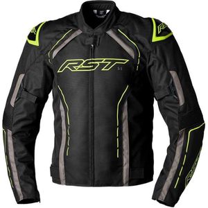 RST S-1 Ce Mens Textile Jacket Black Grey Flo Yellow 50 - Maat - Jas