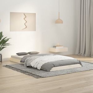The Living Store Bed Grenenhout - Eenpersoons - 90 x 190 cm - Stabiel en Decoratief