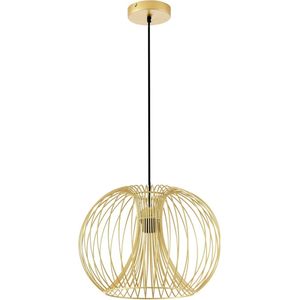 Hanglamp - Hanglampen eetkamer - Lampenkappen hanglampen - Plafondlampen - Staal - Goud - Ø 37 x 150 h cm