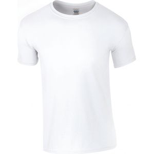 T-shirt met ronde hals 'Softstyle® Ring Spun' Gildan Wit - 4XL