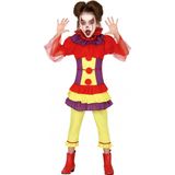 Fiestas Guirca Verkleedjurk Clown Polyester Rood/geel Mt 5-6 Jaar