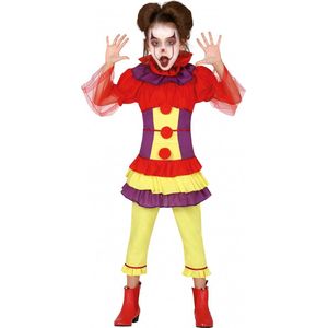 Fiestas Guirca Verkleedjurk Clown Polyester Rood/geel Mt 5-6 Jaar