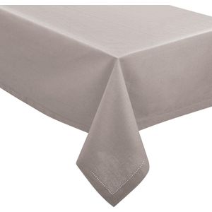 DELUXE tafelkleed chambray katoen licht grijs - 140 x 240 cm - Katoen - Licht grijs