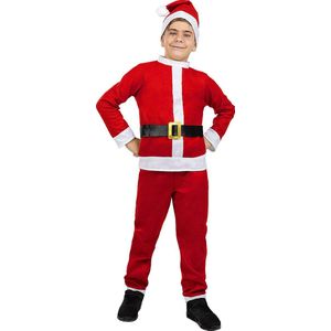 FUNIDELIA Kerstman kostuum voor jongens - 5-6 jaar (110-122 cm) - Rood