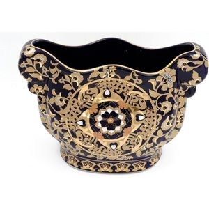 Decoratie Vaas / Chinese Vaas  – Porselein – DonkerBlauw
