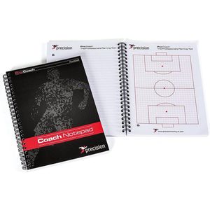 Precision Notitieblok Pro-coach Voetbal A5 Papier Zwart 6 Stuks