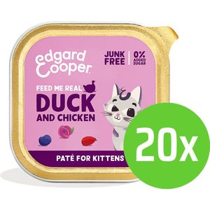 Edgard & Cooper Kitten Paté Duck & Chick 85 gram - 20 kuipjes