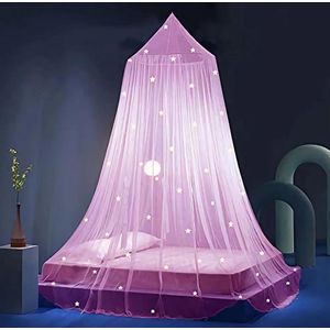 Sterren Bedhemel Glow in the Dark, Bedhemel voor meisjes, Klamboe, Prinseshemel voor meisjes, Slaapkamerdecoratie, Roze